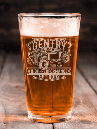 High-Performance Hot Rods : Pint Glasses - Engraved