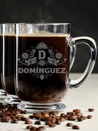 Hispanic Monogram : Coffee Mugs - Engraved