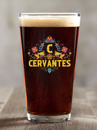 Hispanic Monogram : Pint Glasses - Color Printed