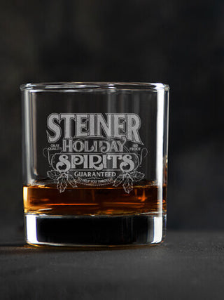 Holiday Spirits : Rocks Glasses - Engraved