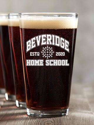 Homeschool 2020 : Pint Glasses - Color Printed