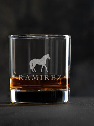 Horse : Rocks Glasses - Engraved