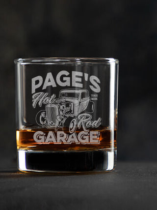 Hot Rod Garage BP : Rocks Glasses - Engraved