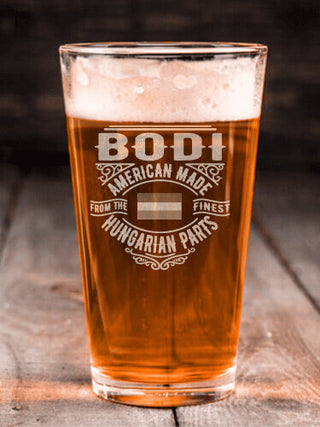 Hungarian Parts : Pint Glasses - Engraved