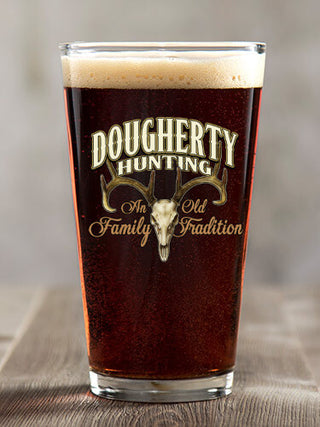 Hunting Family Tradition : Pint Glasses - Color Printed