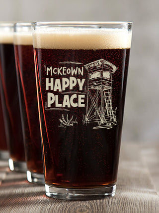 Hunting Happy Place : Pint Glasses - Color Printed