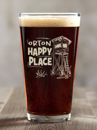 Hunting Happy Place : Pint Glasses - Color Printed