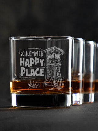 Hunting Happy Place : Rocks Glasses - Engraved