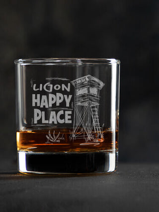 Hunting Happy Place : Rocks Glasses - Engraved