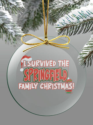 I Survived Christmas : 4 Inch Round Glass Ornament
