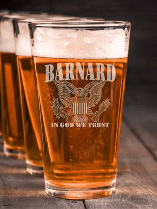 In God We Trust : Pint Glasses - Engraved