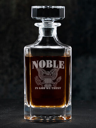 In God We Trust : Whiskey Decanter - Engraved