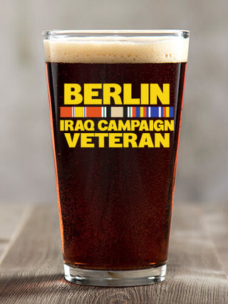 Iraq Campaign Veteran : Pint Glasses - Color Printed