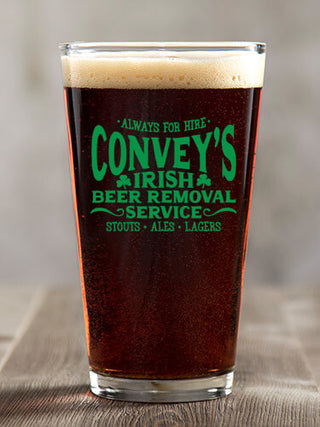 Irish Beer Removal Service : Pint Glasses - Color Printed