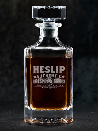 Irish Brand : Whiskey Decanter - Engraved
