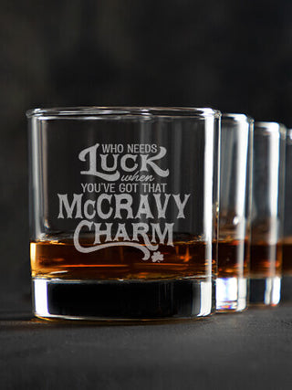 Irish Charm : Rocks Glasses - Engraved