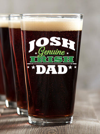 Irish Dad : Pint Glasses - Color Printed
