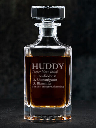 Irish Definition : Whiskey Decanter - Engraved