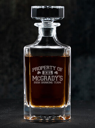 Irish Drinking Team : Whiskey Decanter - Engraved