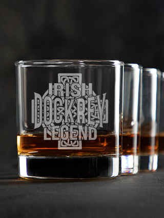 Irish Legend : Rocks Glasses - Engraved