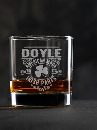 Irish Parts : Rocks Glasses - Engraved