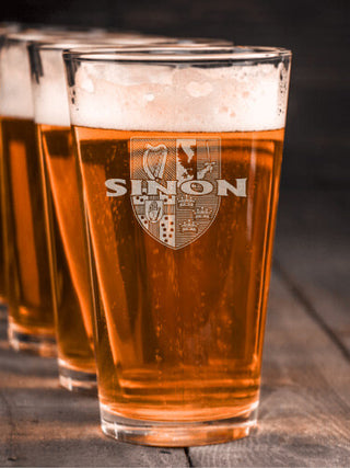 Irish Provinces : Pint Glasses - Engraved
