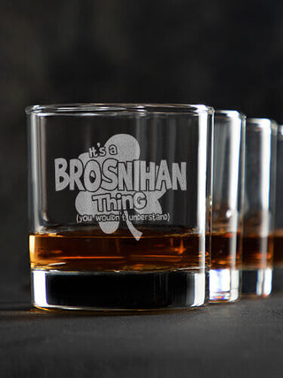 Irish Thing : Rocks Glasses - Engraved