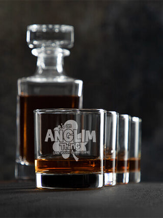 Irish Thing : Decanter Rocks Glass Gift Sets - Engraved