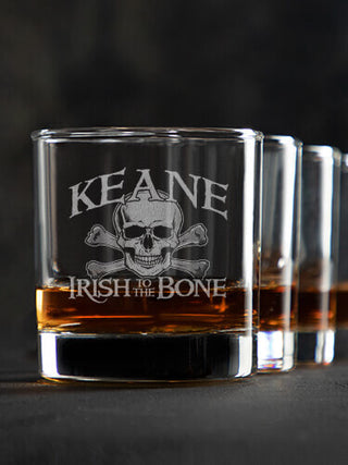 Irish to the Bone : Rocks Glasses - Engraved