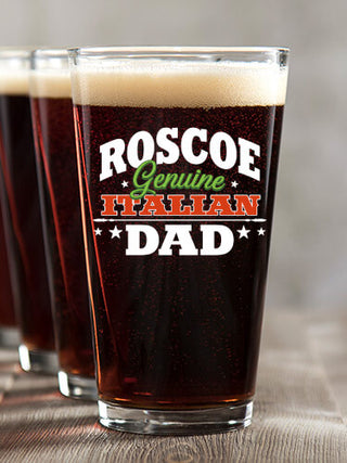 Italian Dad : Pint Glasses - Color Printed