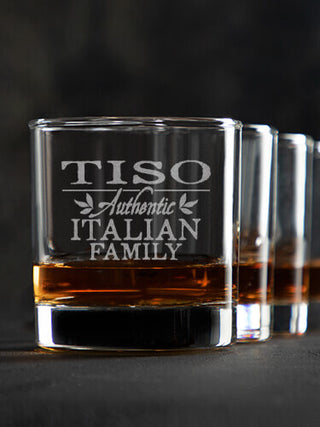 Italian Family : Rocks Glasses - Engraved