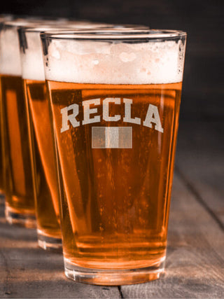 Italian Flag Varsity : Pint Glasses - Engraved