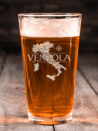Italian Heritage : Pint Glasses - Engraved