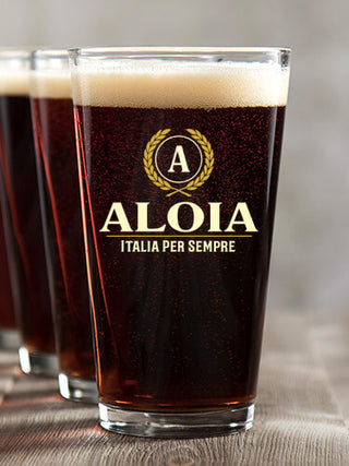 Italian Monogram : Pint Glasses - Color Printed