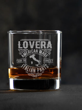 Italian Parts : Rocks Glasses - Engraved