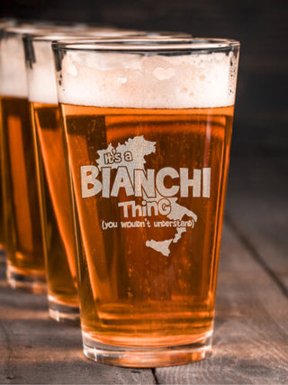 Italian Thing : Pint Glasses - Engraved