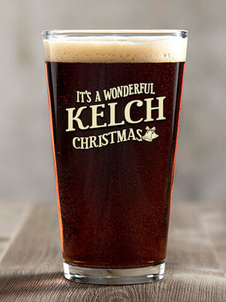 It's A Wonderful Christmas : Pint Glasses - Color Printed