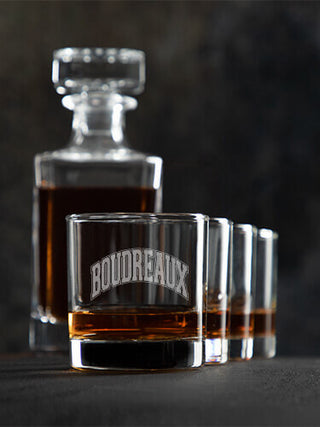 Ivy League : Decanter Rocks Glass Gift Sets - Engraved