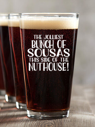 Jolliest Bunch : Pint Glasses - Color Printed