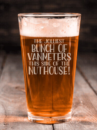 Jolliest Bunch : Pint Glasses - Engraved