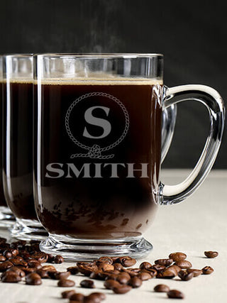 Lasso Monogram : Coffee Mugs - Engraved