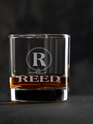 Lasso Monogram : Rocks Glasses - Engraved