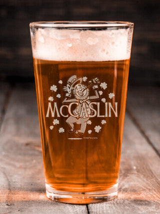 Leprechaun : Pint Glasses - Engraved