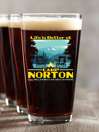 Life Is Better : Pint Glasses - Color Printed