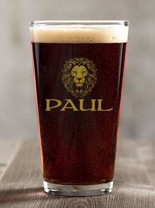 Lion : Pint Glasses - Color Printed
