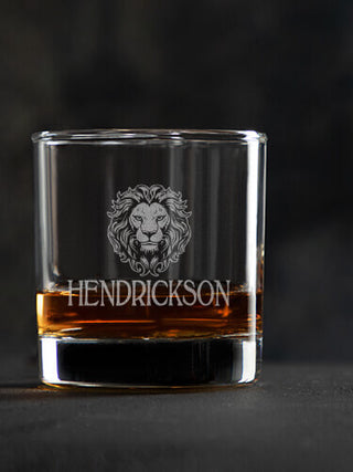 Lion : Rocks Glasses - Engraved