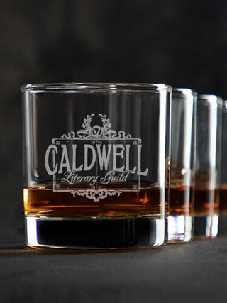 Literary Guild : Rocks Glasses - Engraved