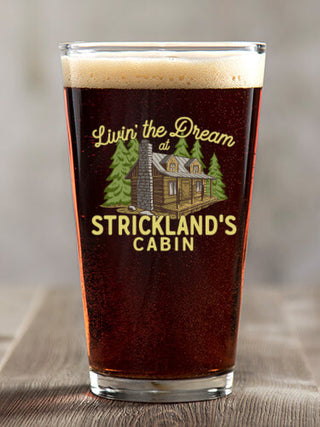 Livin' The Dream Cabin : Pint Glasses - Color Printed