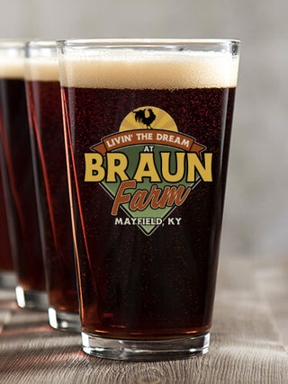 Livin' The Dream Farm : Pint Glasses - Color Printed
