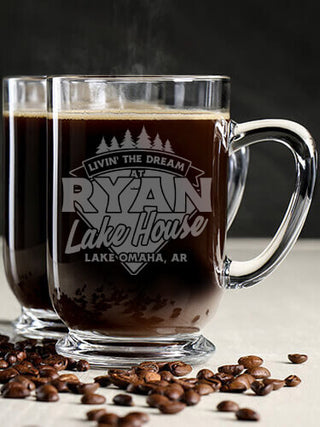 Livin' The Dream Lake House : Coffee Mugs - Engraved